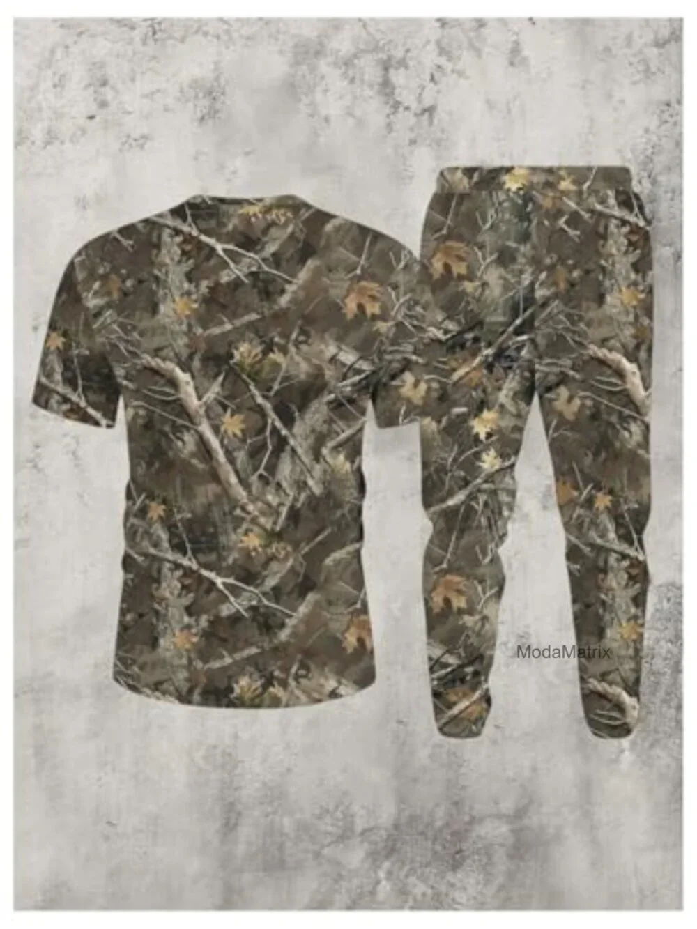 Matching Camo T-Shirt and Jogger Set